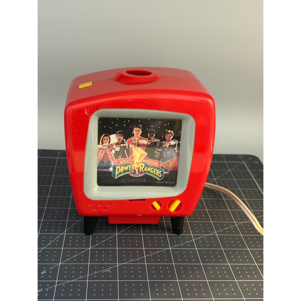 Vintage 1994 Mighty Morphin Power Rangers TV Night Light Projector Lamp Retro